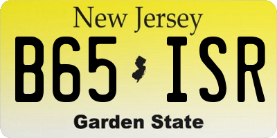 NJ license plate B65ISR