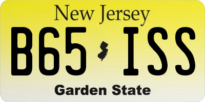 NJ license plate B65ISS