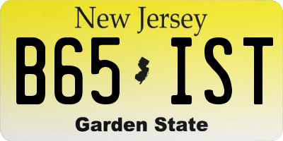 NJ license plate B65IST