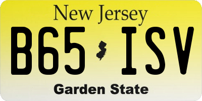 NJ license plate B65ISV