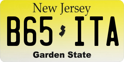 NJ license plate B65ITA