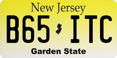NJ license plate B65ITC