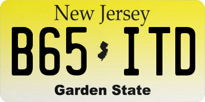 NJ license plate B65ITD