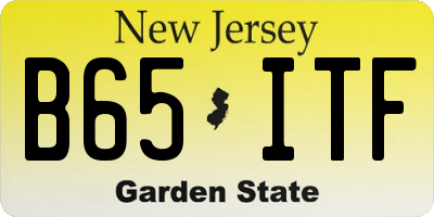 NJ license plate B65ITF