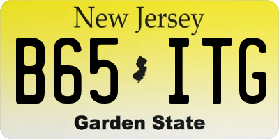 NJ license plate B65ITG