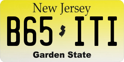 NJ license plate B65ITI