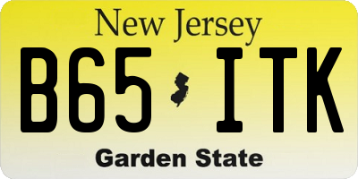 NJ license plate B65ITK