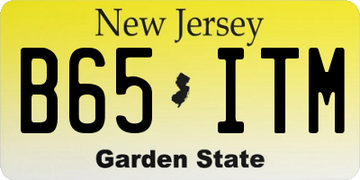 NJ license plate B65ITM