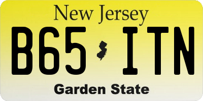 NJ license plate B65ITN