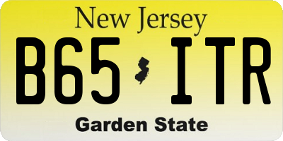 NJ license plate B65ITR