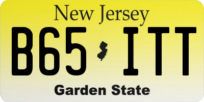 NJ license plate B65ITT