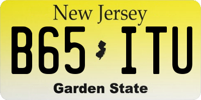 NJ license plate B65ITU