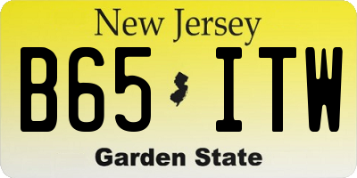 NJ license plate B65ITW