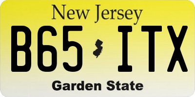 NJ license plate B65ITX