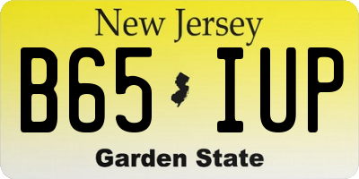 NJ license plate B65IUP