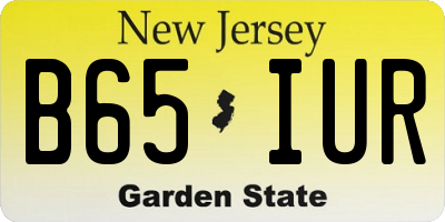 NJ license plate B65IUR