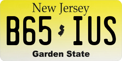 NJ license plate B65IUS