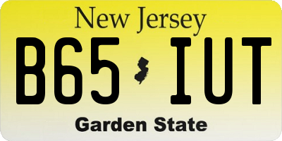 NJ license plate B65IUT