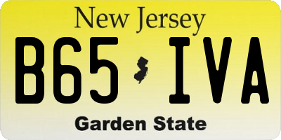 NJ license plate B65IVA