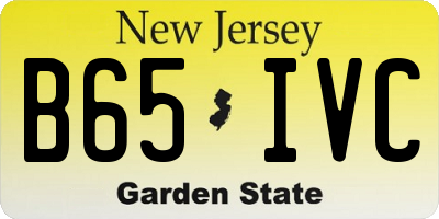 NJ license plate B65IVC