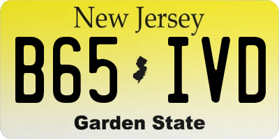 NJ license plate B65IVD