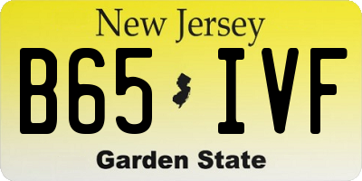 NJ license plate B65IVF
