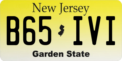 NJ license plate B65IVI