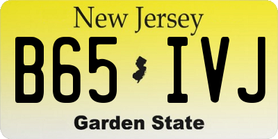 NJ license plate B65IVJ