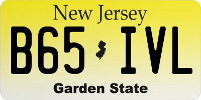 NJ license plate B65IVL