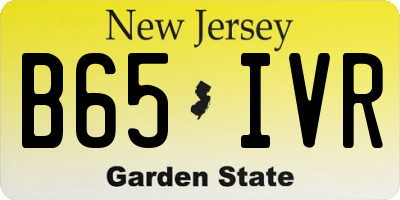 NJ license plate B65IVR