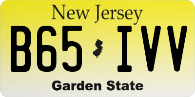 NJ license plate B65IVV