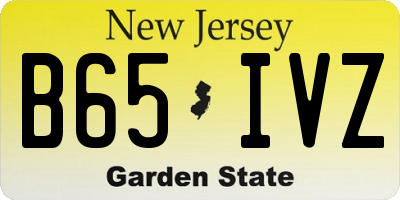 NJ license plate B65IVZ