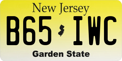 NJ license plate B65IWC
