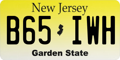 NJ license plate B65IWH