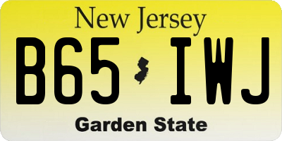 NJ license plate B65IWJ