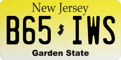 NJ license plate B65IWS