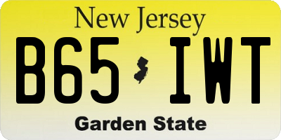 NJ license plate B65IWT