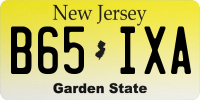 NJ license plate B65IXA