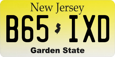 NJ license plate B65IXD