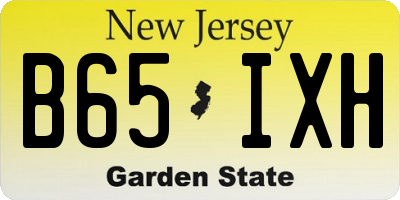 NJ license plate B65IXH