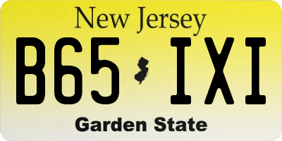 NJ license plate B65IXI