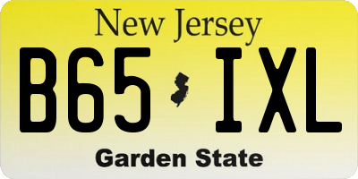 NJ license plate B65IXL