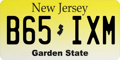 NJ license plate B65IXM