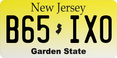 NJ license plate B65IXO