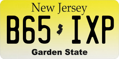 NJ license plate B65IXP