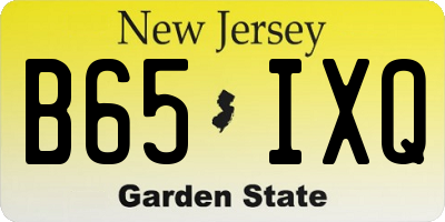 NJ license plate B65IXQ