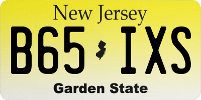 NJ license plate B65IXS