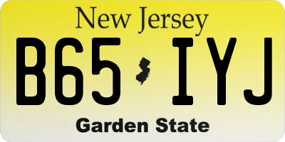 NJ license plate B65IYJ