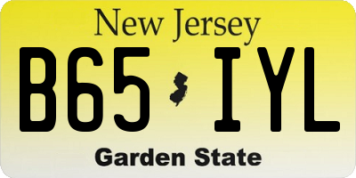 NJ license plate B65IYL