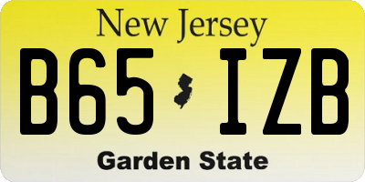 NJ license plate B65IZB